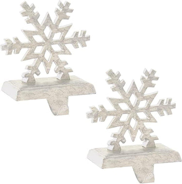 Snowflake Stocking Hanger White - Set of 2 Park Designs - The Fox Decor
